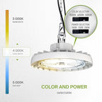 ASD LED High Bay UFO Light Fixture, Commercial Shop Lighting | 3CCT, IP69K - Image 4