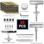 CKAuto Universal Tire Repair Kit, Heavy Duty Car Emergency Tool Kit - Image 2