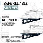 2-Pack 2x4ft Garage Wall Shelves, 2 Shelf Total 8 ft Garage Shelving Wall - Image 4