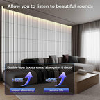 8 Pack 2-Layer Large Soundproof Wall Panels, 15.7 x 15.7 x 0.43 in Sound Proof - Image 3
