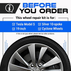 Premium Tesla Wheel Curb Rash Repair Kit - Image 2