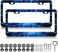 Blue Lightning License Plate Frames by Unknown