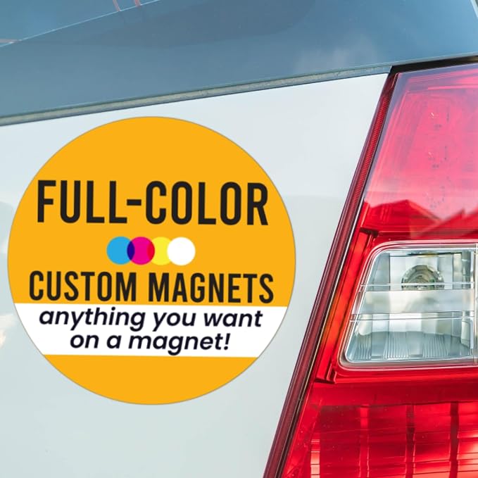 Magnet Me Up Customizable 30 Mil Round Magnet- 6”, Weatherproof Car Magnet by MagnetMeUp