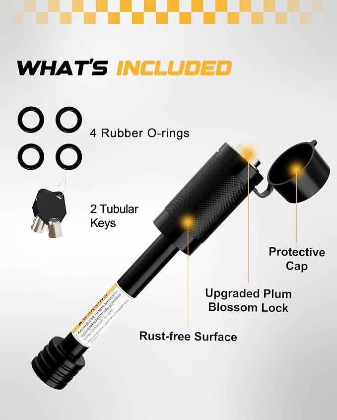 RETRUE Trailer Hitch Locks, 5/8" Locking Hitch Pin - Image 6
