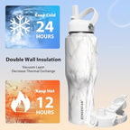 SENDESTAR 32oz Water Bottle Wide Mouth Stainless Steel Vacuum Insulated Double - Image 2