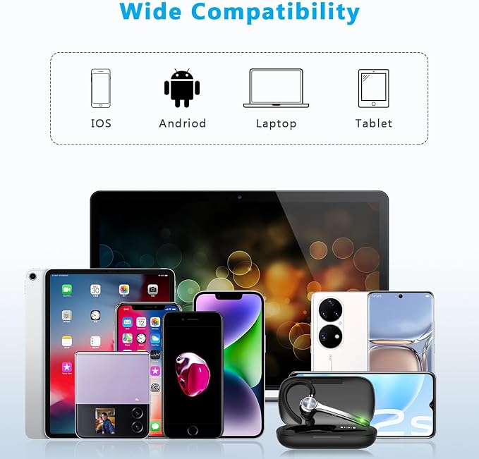 Bluetooth Headset, Wireless Bluetooth Earpiece - Image 7