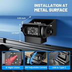 EWAY WiFi Magnetic Hitch Wireless Backup Rear/Front View Camera Rechargeable - Image 6