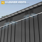 DWVO 9.1x4.2ft Metal Outdoor Storage Shed - Image 6