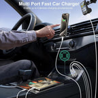 USB C Car Charger, Bangfun 65W 4 Port Dual 12V USB C & USB A Car Cigarette - Image 6