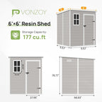 Resin Outdoor Storage Shed - Image 2