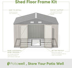 Patiowell 10 x 8 FT Outdoor Storage Shed - Image 3