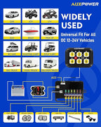 Auxpower 6 Gang Switch Panel Toggle Momentary Pulsed Led Switch Panel RGB - Image 5