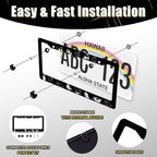 Cats License Plate Frame Cute Animal Cat License Plate Holder Stainless Steel - Image 7