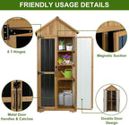 Wood & Metal Outdoor Storage Cabinet - Image 4