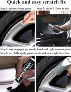 SYOAUTO Silver Rim Touch Up Paint Rim Scratch Repair Pen Wheel Touch Up Paint - Image 6