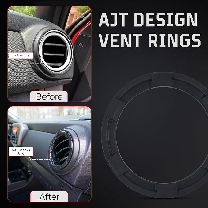AJT Design Vent Ring for 3rd Gen Tacoma | Blackout Mode | Impact Resistant ABS - Image 3