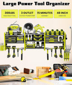Heavy-Duty 48" Wall Mount Power Tool Organizer - Image 2