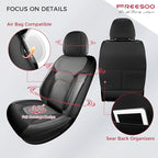FREESOO Car Seat Covers Full Set, Waterproof Automotive Seat Covers, Leather - Image 4