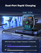 Bluetooth 5.3 Car Adapter【PD 36W+QC3.0 18W】, 2-in-1 FM Bluetooth Transmitter - Image 2