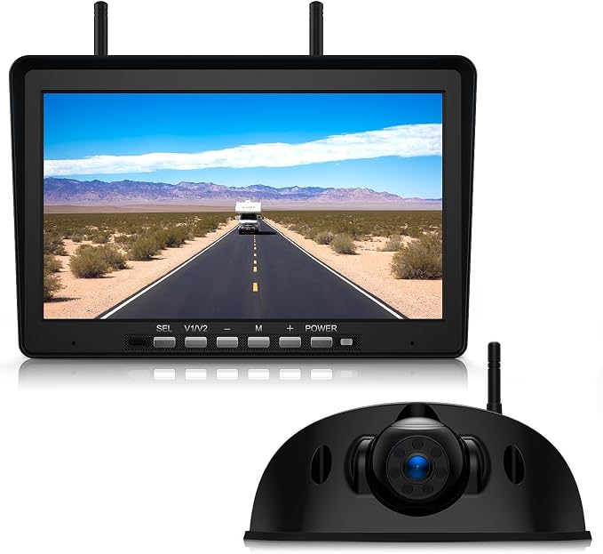 10.1" RV Backup Camera Wireless System Plug and Play, Pre-Wired by ZEROXCLUB