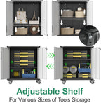 Metal Tool Cabinet, Garage Storage Cabinet System, Wall Cabinet & Locking - Image 3