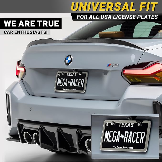 Premium Slim Polished Mirror Chrome License Plate Frame – 1 Pack, Rust-Free - Image 3