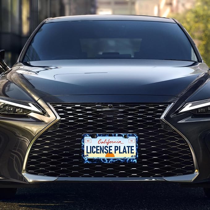 Blue Lightning License Plate Frames - Image 5