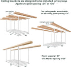 SunsGrove 3x6 Garage Storage Overhead Rack Organization, Adjustable Ceiling - Image 7