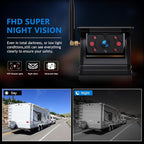 Magnetic Solar Wireless RV Backup Camera, 1080P 7" Touchscreen IPS Monitor & - Image 5