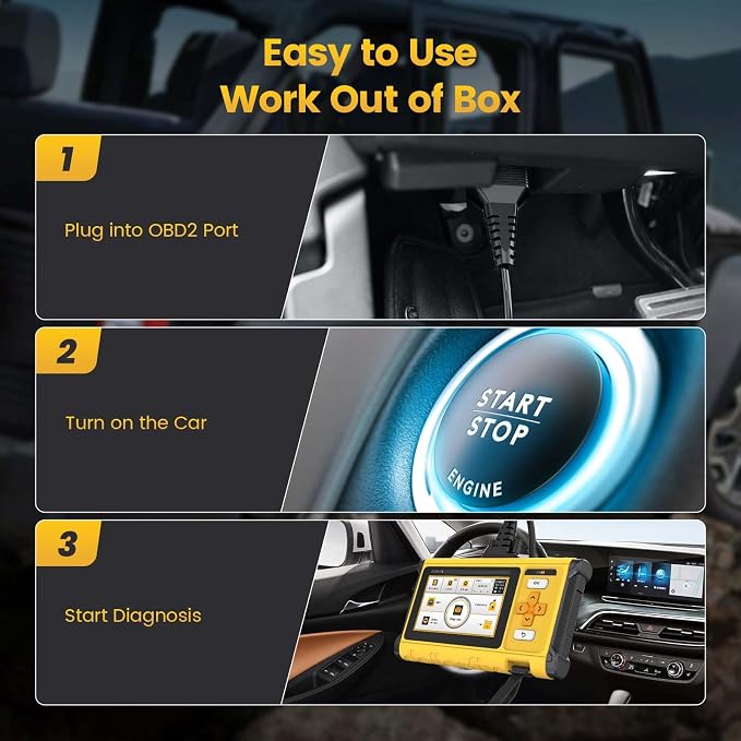 OBD2 Scanner Diagnostic Tool, ECM/TCM/ABS/SRS 4 System Deeply Scanner - Image 9