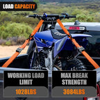 Nilight Motorcycle Tie Down Straps 1.5”×8’ Heavy Duty Cambuckle - Image 6