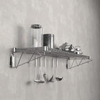 14" x 60" Chrome Wire Wall Mount Shelf - Image 5