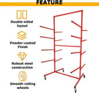 KUAFU Mobile Bumper Storage Rack w/Adjustable Shelving Auto Body Parts - Image 2