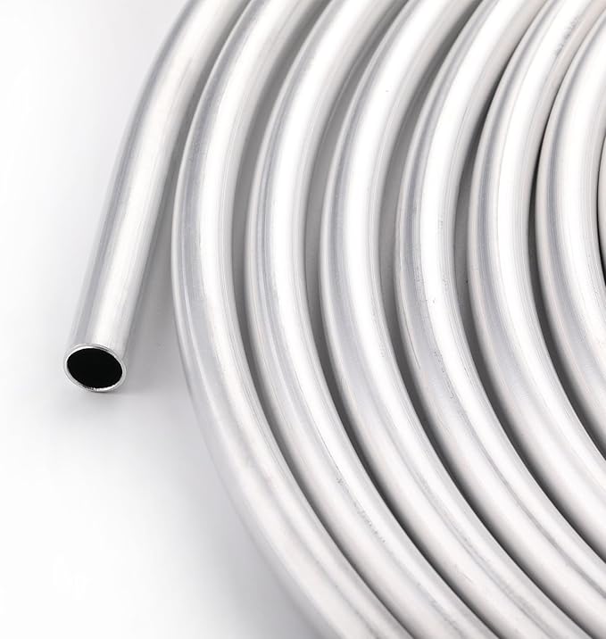 5/16" OD Aluminum Hard Fuel Line Hardline Tube Tubing Coil 16 Feet Roll - Image 3