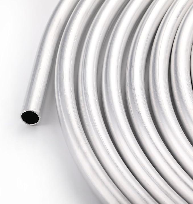 5/8" OD Aluminum Hard Fuel Line Hardline Tube Tubing Coil 25 Feet Roll - Image 3