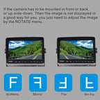 AHD 1080P 7" Reverse Rear View Backup Dual Camera System, Two Cameras - Image 4