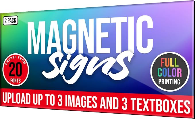 2 Pack, Personalized Magnetic Signs - Image 3