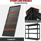 Raybee 40" W Garage Shelving 2000 LBS Storage Shelves 4 Tier Heavy Duty - Image 5
