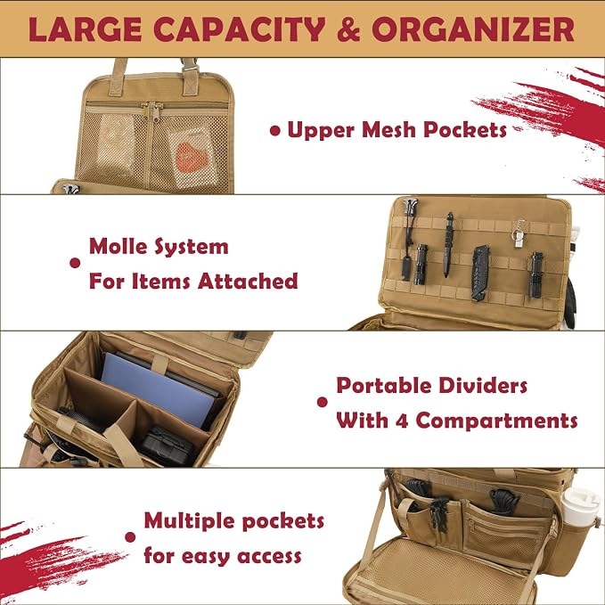 Patrol Bag Law Enforcement, Police Gear Car Front Seat Vehicle Organizer Bags - Image 2