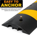 2 Channel Rubber Speed Bumps Humps, 6 Feet Long Traffic Driveway Ramp - Image 5