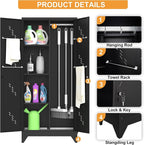 Metal Garage Storage Cabinet, Kitchen Pantry - Image 4