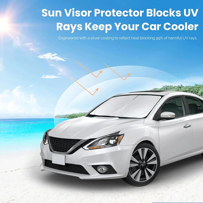 Custom Fit Sentra Windshield Sunshade - Image 5