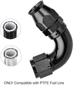 EVIL ENERGY 6AN 120 Degree PTFE One Piece Full Flow End Hose Fitting Aluminum - Image 5