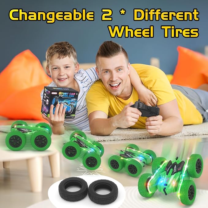 Remote Control Car, RC Cars, RC Stunt Car Toys New Upgraded Strip Light & - Image 7