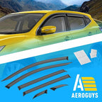 Extra Durable Window Deflectors Tape-On Window Visors Rain Guards Fit - Image 8