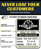 Oil Change Stickers for Windshield Personalized - Image 4