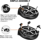 Rolling Stool with Backrest Low Height Rolling Stool with PU Leather, Roller - Image 8