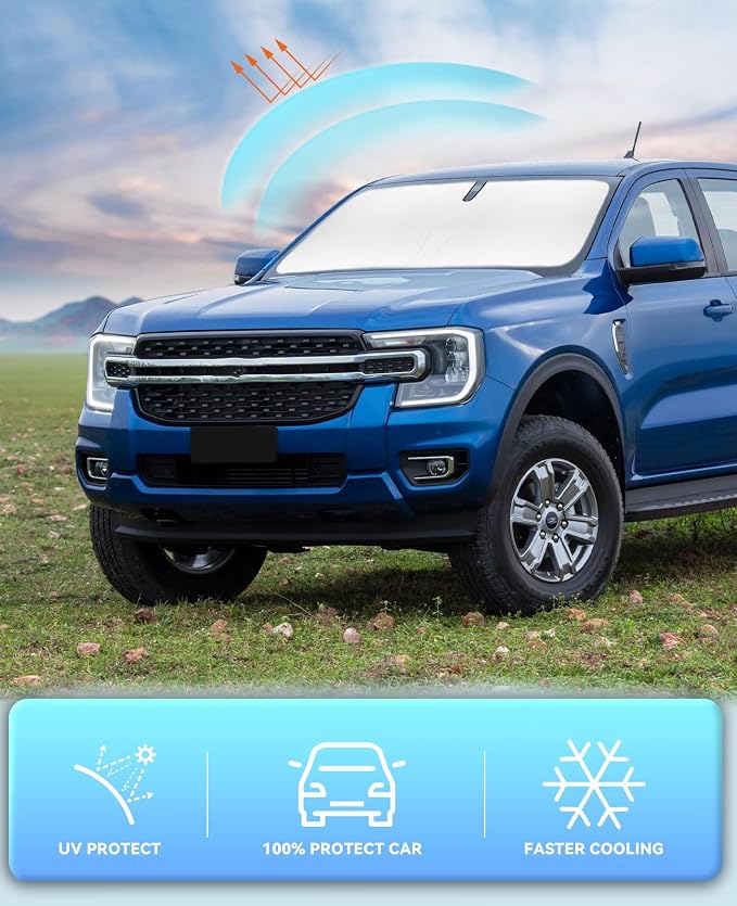 Sun Shade Windshield Sunshades for 2019-2024 2025 2026 Ford Ranger Accessories - Image 5