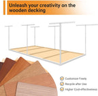 4x8ft Overhead Garage Storage Rack Wooden Decking Not Included, Heavy Duty - Image 8