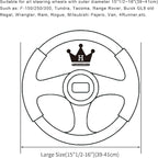 Car Steering Wheel Covers for Women Girl Padded Carbon Fiber PU Leather Cute - Image 7